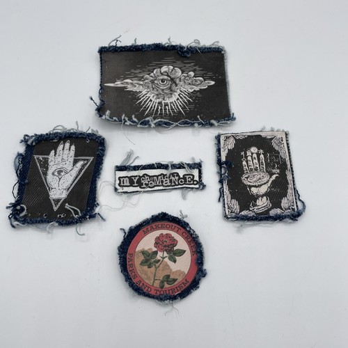 VNTG Y2K 90s Pop Punk ALL SEEING EYE ~ Palmist~cloth DIY patches LOT Of 5