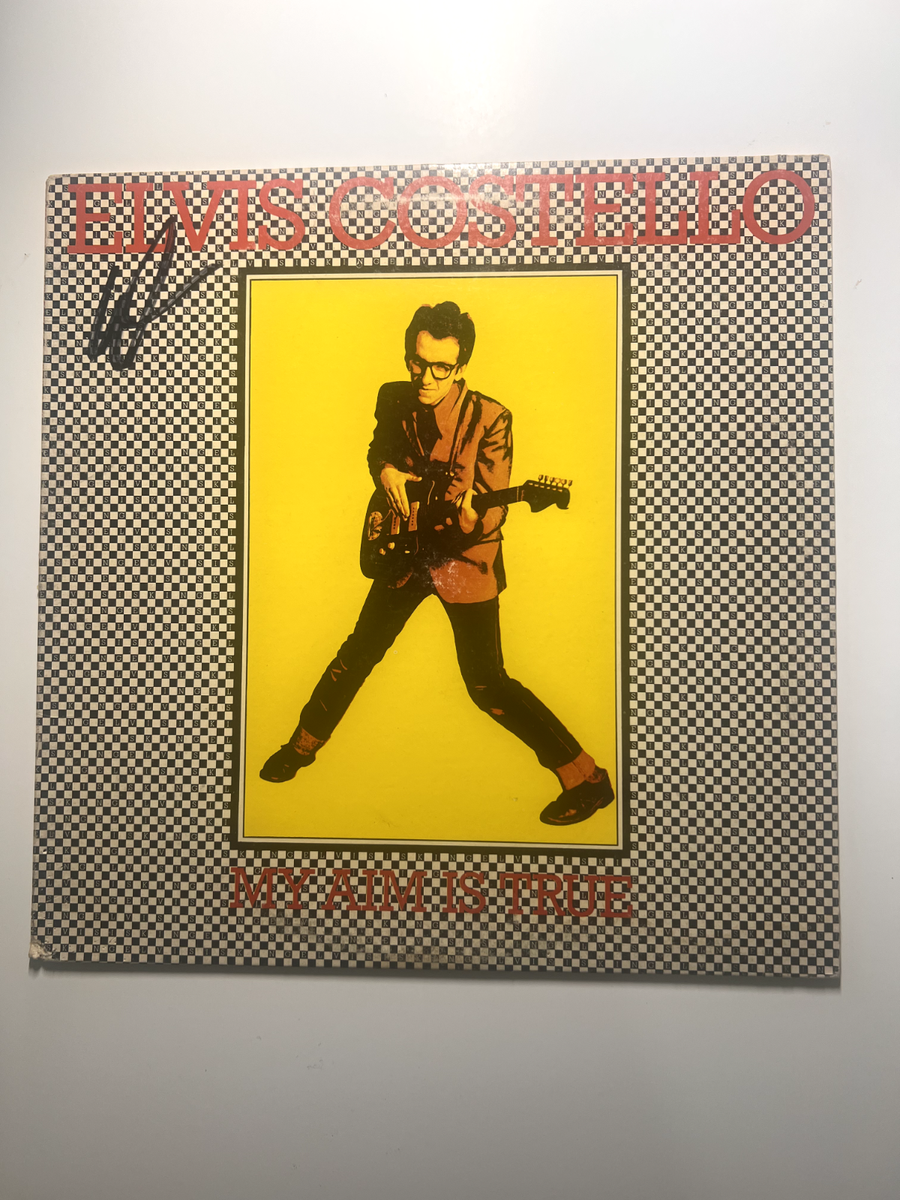Elvis Costello – My Aim Is True LP SIGNED Autographed Vinyl Record