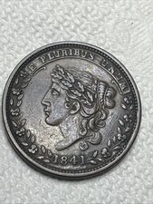 Hard Times Token #68, Liberty W/wreath, May Tenth 1837, Vf-Xf, Copper,