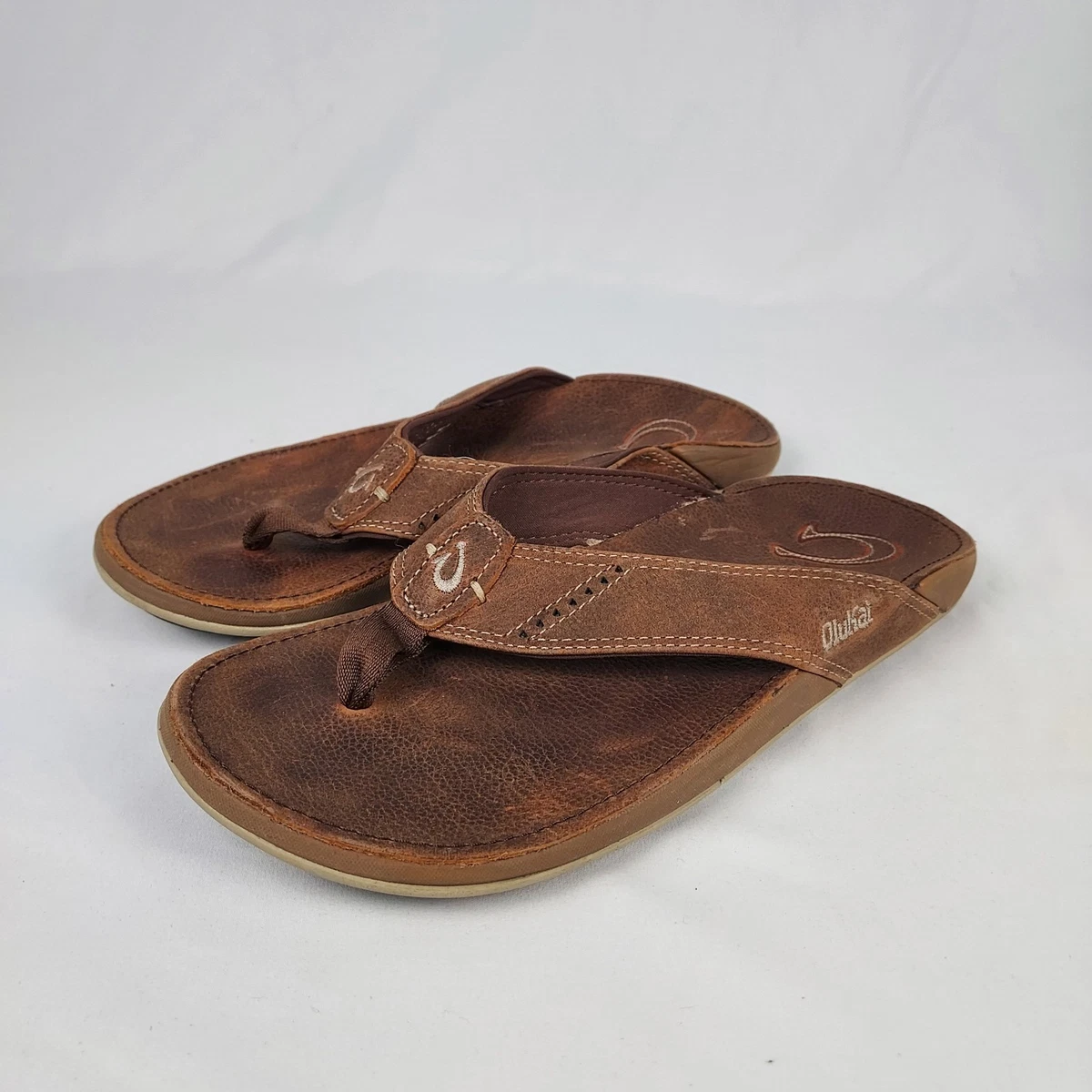 NEW OluKai Mohalu Fisherman Leather Sandals Mens 8 Ginger Brown OluKai M Sandals for Men for sale | eBay main image 4