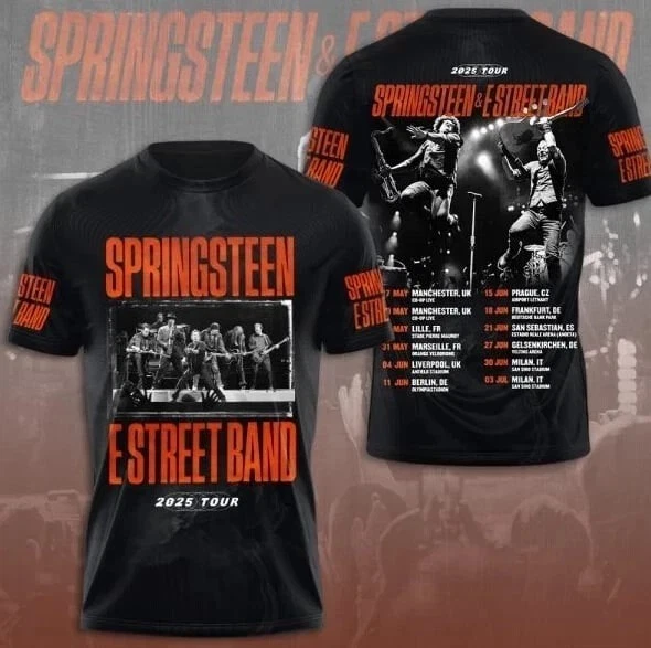 2025 Tour Bruce Springsteen 3D T-Shirt, Gift For Fans