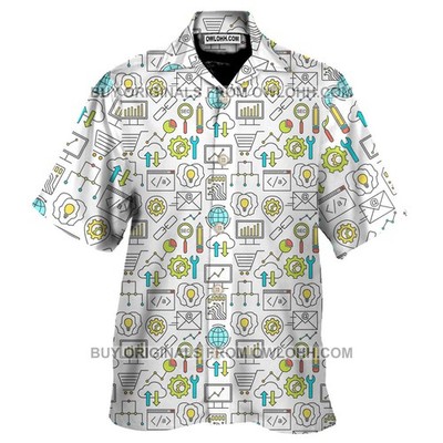 Computer Program Multicolor Nice Design Unisex Hawaiian Shirt