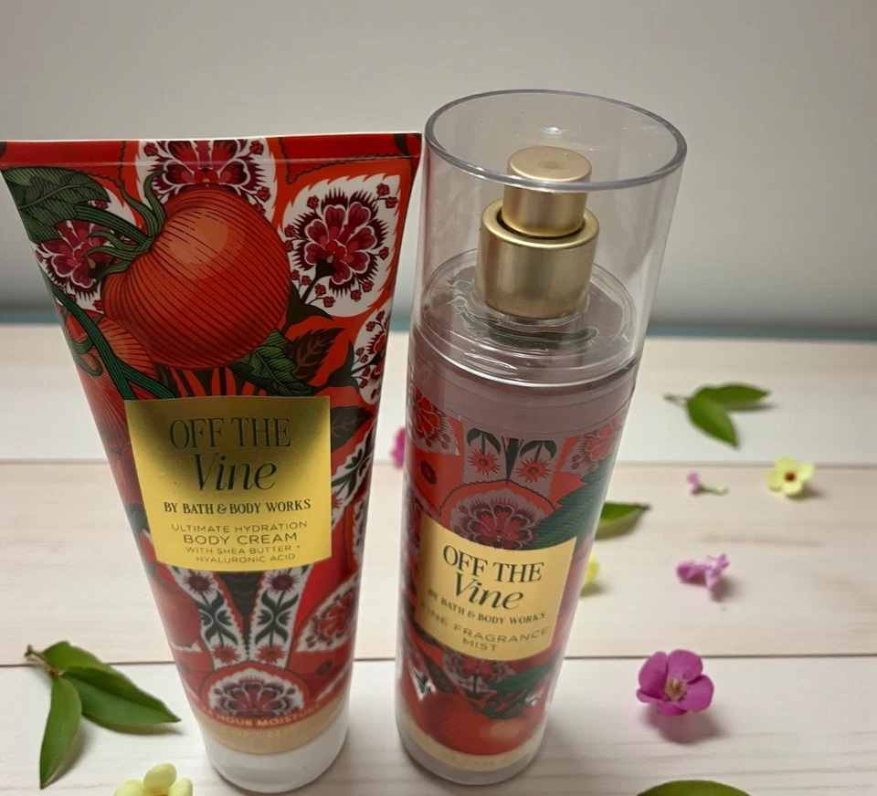 Bath & Body Works Off The Vine Body Cream Fragrance Mist 8 oz Tomato Geranium - Image 2 of 4