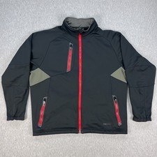 Zero Restriction Tour Series Windstopper Jacket Mens XL Black Gray Golf Full Zip