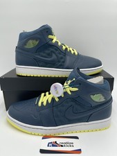 Mens Size 10.5 Nike Air Jordan 1 Retro 97 TXT Squadron Blue Yellow 555071-445 DS