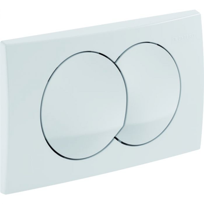 Plaque Geberit Delta 20 blanc alpin pour rénovation WC suspendu moderne