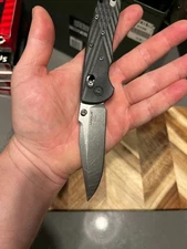 Hogue Knives Deka 3.25" ABLE Lock Clip Point Tumbled MagnaCut Black 24379