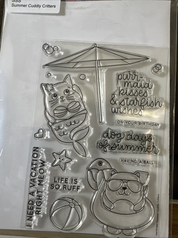 NEW REPACKAGED - Simon Says Stamp Summer Cuddly Critters With Dies