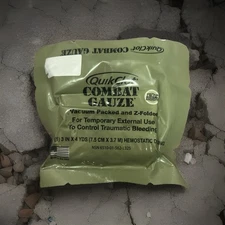 Quikclot Combat Gauze, Z-fold, Military | Outdoor Ready | Free Shipping Ex 2028