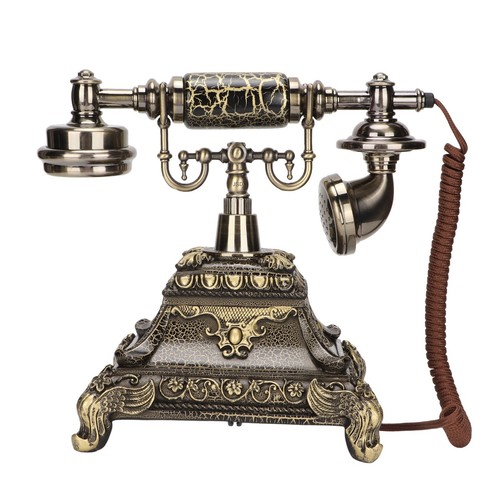 Vintage telefon przycisk głośnomówiący przewodowy staroświecki telefon stacjonarny F NTS - Zdjęcie 23 z 24