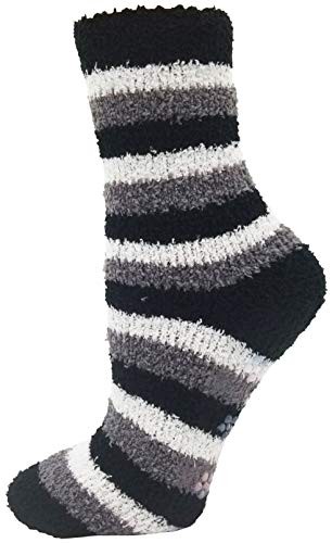 Fuzzy Socks Non Skid, 6 Pairs for Women, Warm, Soft Furry Microfiber, - Picture 5 of 7