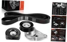 Engine Serpentine Belt Drive Kit Compatible with Chevy, GMC, Cadillac