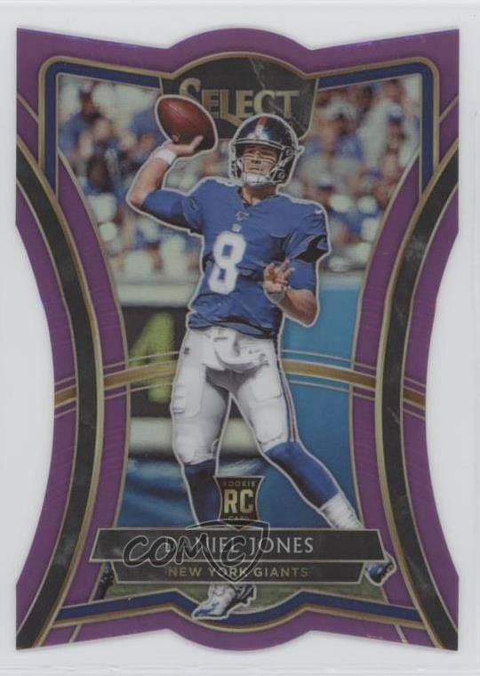 2019 Panini Select Premier Level Die-Cut Purple Prizm 44/75 Daniel Jones 4f5