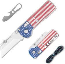 OKNIFE Otacle U1 Folding Pocket Utility Knife, Quick Change Box Cutter with Rail