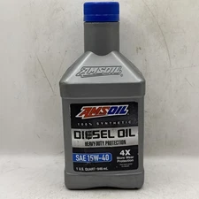 AMSOIL 100% Synthetic Diesel Engine Motor Oil SAE 15W-40 Cars, SUV 1 Quart 15w40
