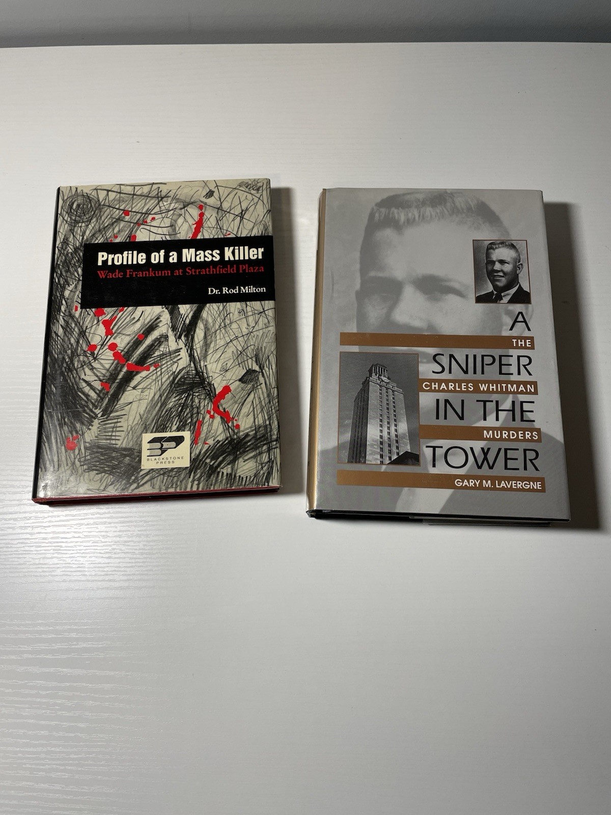 2X Rare True Crime Mass Shooter Hardcover Books Very Rare