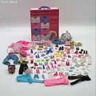 Barbie Doll Clothing and Accessory Lot Mixed Shoes Purses Case Vintage 90s