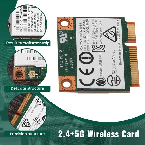 Carte demi-pci-E double bande 2,4+5G 300M 802.11A/B/G Wifi Bluetooth 4.02514 - Photo 2/7