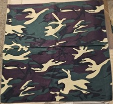 WOODLAND CAMOUFLAGE OUTDOOR WORK BANDANA  SET OF 3 BANDANNA 