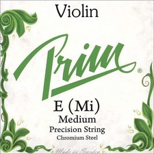Prim Violin E String - chromesteel: Medium ball end