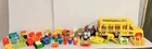 Vintage Fisher Price Little People Plastic Wood Figures Accessories Bus