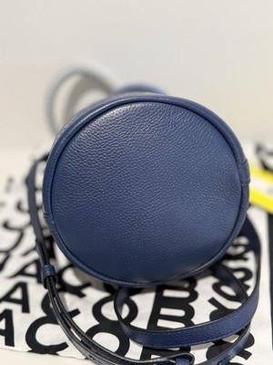 NWT Marc Jacobs Medium Leather The Bucket Bag - Blue Sea | eBay