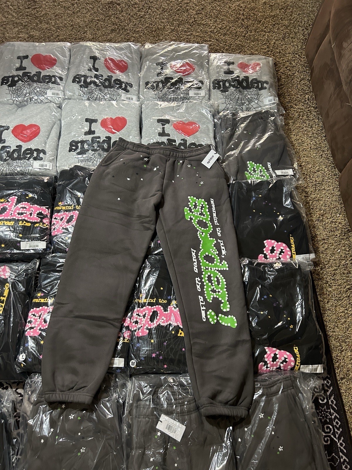 brand new spider sweatpants size S same day shipping best quality