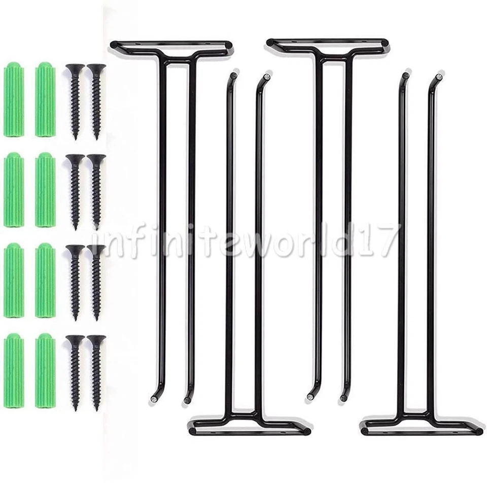 Set of 4 Wine Glass Holder Glasses Storage Rack Kitchen Drying Display UK - Image 2 of 4