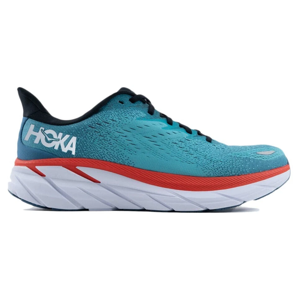 Hoka One One Men\'s Teal Aquarelle Clifton 8 Running Athletic Shoes Sz 11.5D 3021 Hoka One One HOKA Clifton 8 Real Teal for sale | eBay main image 4
