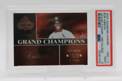 2003 Donruss Grand Champions Bob Gibson PSA 9 Cardinals CY Young Insert #GC-111