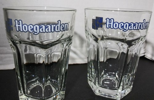 Set of Two Hoegaarden Brewery Belgian Wheat Beer Hexagon 0.33L Glasses 16 FL OZ - Picture 10 of 13