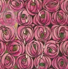 Roses Textile Charles Rennie Mackintosh 1901 Art Nouveau Print Pink Floral