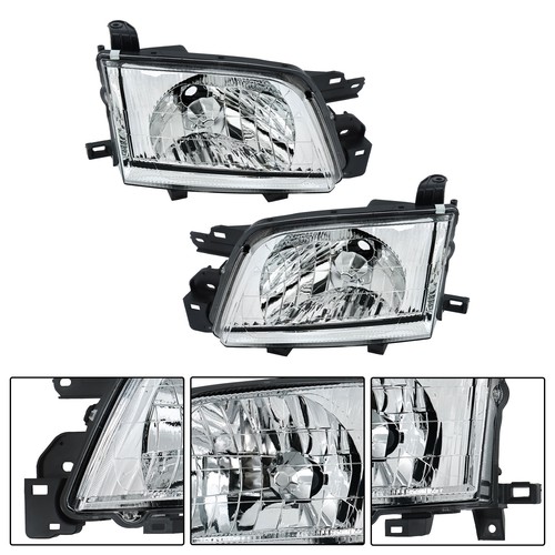 Housing Black For Subaru Forester 2001 2002 Left+Right Side Halogen Headlights - Picture 5 of 13