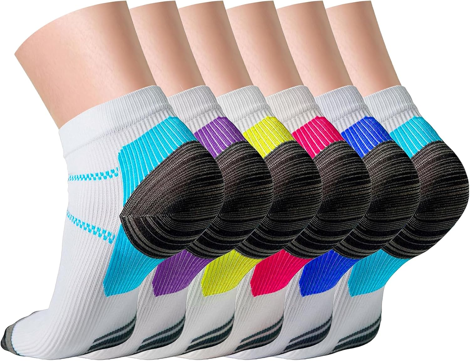 Compression Socks for Men and Women - 15-20 mmHg Support, 3/6/7 Pairs-image