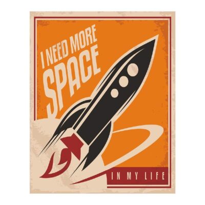 I Need More Space In My Life Retro-Metallschild