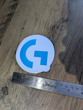 LOGITECH G  9cm Blue & White Round Vinyl Sticker Label LOGITECH