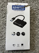 USB 3.0 Male to HDMI VGA Female Adapter 1080P Converter Cable Cord HDTV PC TV