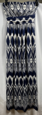 Emerald Sundae Blue And White Long Dress Size Small