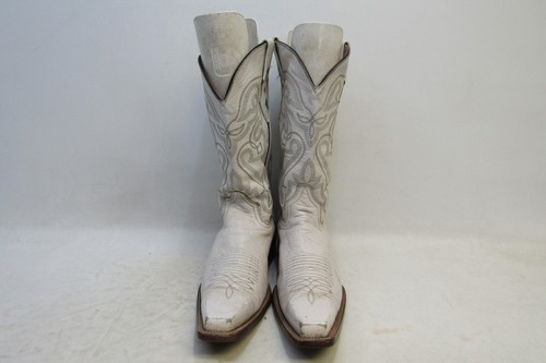 Botas Twinstone para Hombres Talla 8 D Botas Vaqueras de Cuero Blanco Envejecido - Imagen 5 de 11
