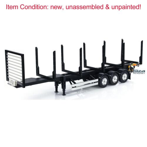 1/14 TOUCANRC RC Model 3Axle Timber Truck Pole Tractor Flatbed KIT Semi Trailer - Picture 6 of 18