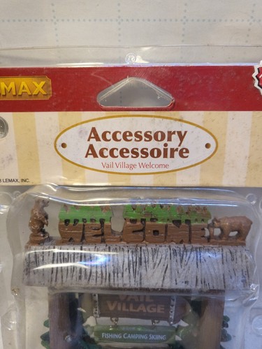 2008 LEMAX "VAIL VILLAGE WELCOME SIGN" ACCESSORY - Picture 4 of 12