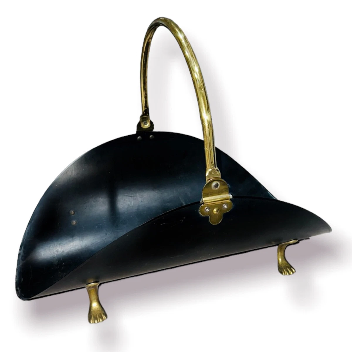 Brass fireplace log holder hot sale