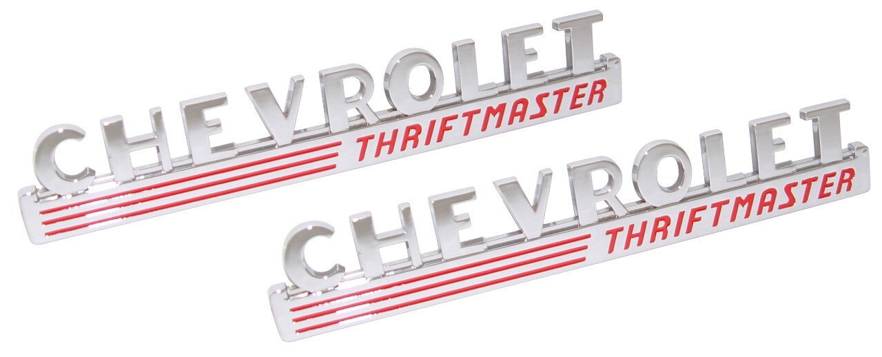 1947-1954 GMC Chrome Hood Side Emblems – Pair – New Vintage Replacement - View #2