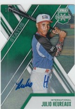 2017 Julio Heureaux Elite Extra ROOKIE STATUS DIE CUT AUTO Green /25 - #163