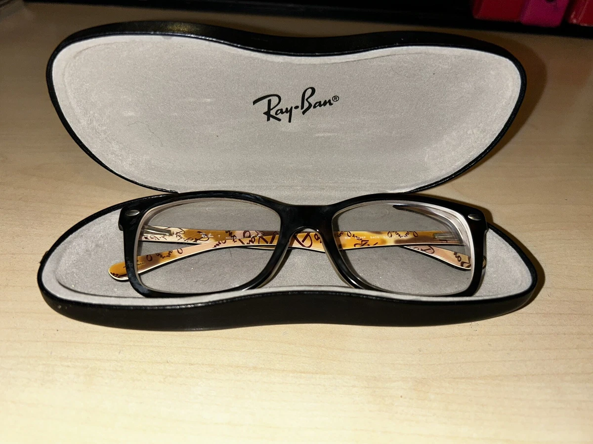 Ray Ban Eyeglasses Frames RB8415 2848 Black Square 55 17 145 H6908
