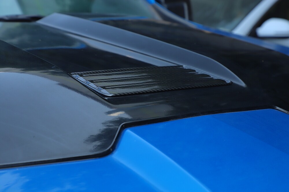 Carbon Fiber Hood Scoop Cover Trim For Chevrolet Silverado 1500 22