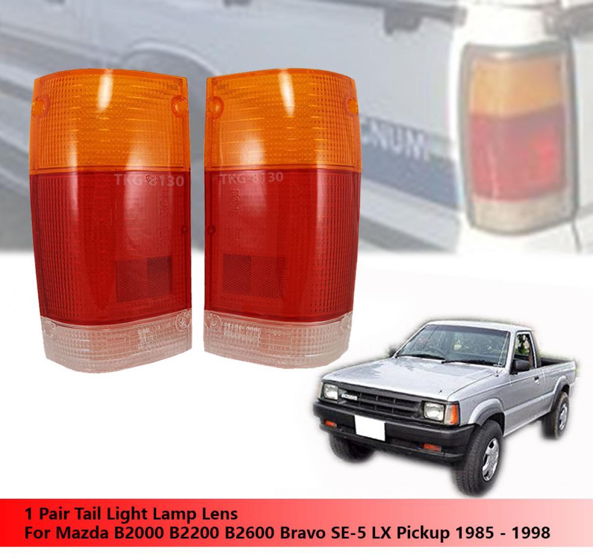 1 Pair Rear Tail Light Lamp Clear Len For Mazda B2000 B2200 B2600 1985 - 1996