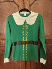 Hanna Andersson Size XS Woman's Green 100 Organic Cotton Elf Pajama Top Xmas