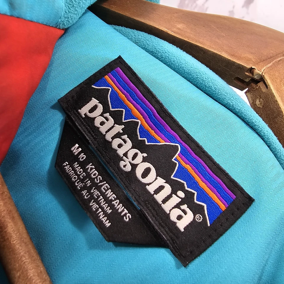 Patagonia Coat Youth 10 M Blue Hooded Ski Jacket Snow Winter Boys Girls Puffer  - Image 3 of 4