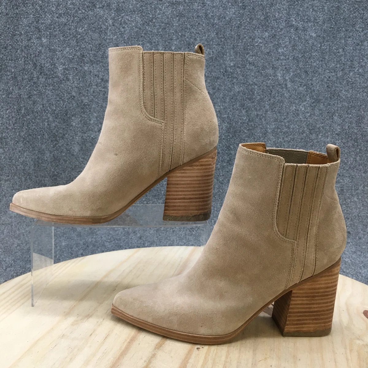 Beige pointed shop ankle boots